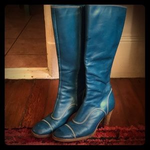 Coclico blue leather boots